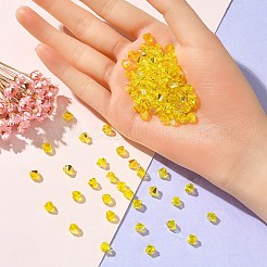 プレシオサ®クリスタルビーズ  チェコクリスタル  双円錐形(451 69 302 ロンデル)  80310 200 シトリン ab  6mm  穴：1mm&nbsp;Y-PRC-BA6-80310-200