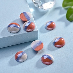 Opaque Glass Cabochons&nbsp;GGLA-S038-12F-10mm