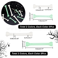 ハロウィンのおもちゃの飾り2セット  骨格  ミックスカラー  70.5~96x15.5~16x6~8mm  穴：2.7mm  1セット/スタイル&nbsp;AJEW-NB0003-18