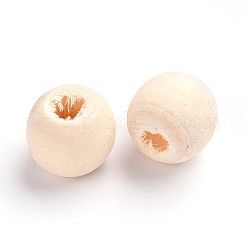 Unfinished Wood Beads&nbsp;WOOD-S639-1-LF