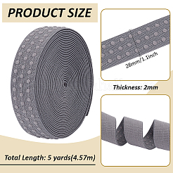 5 Yards Embroidery Flat Polyester Elastic Cord/Band&nbsp;OCOR-WH0016-10A
