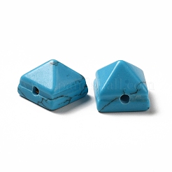 天然および合成混合石ビーズ  ファセットカットピラミッドビーズ  9x10x10mm  穴：1.2mm&nbsp;G-G997-F