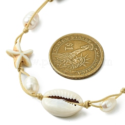 Shell and Synthesize Turquois Pendant Necklaces&nbsp;NJEW-TA00178