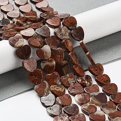 Natural Red Jasper Beads Strands&nbsp;G-L420-25-10mm-13
