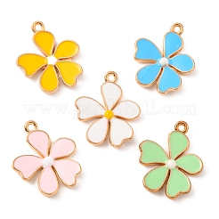 10Pcs 5 Colors Alloy Enamel Pendants&nbsp;ENAM-YW0002-11