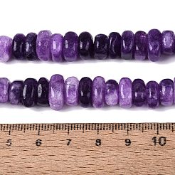 染色された天然水晶ビーズ連売り  ナゲット  ヒシビーズ  パープル  6~13x6~13x3~6mm  穴：1~1.2mm  約80~86個/連  14.37~15.75インチ（36.5~40cm）&nbsp;G-N359-16A-07