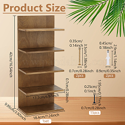 4-Tier Wood Wall Mounted Sunglasses Organizer Holder&nbsp;ODIS-WH0043-184A