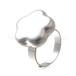 304 Stainless Steel Adjustable Finger Ring&nbsp;RJEW-H244-02P
