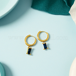3 Pairs 3 Colors Brass Micro Pave Cubic Zirconia Hoop Earrings&nbsp;EJEW-GO0003-21