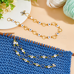 Acrylic & Glass Beaded Link Knitting Row Counter Chains&nbsp;HJEW-AB00443