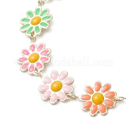 3Pcs Brass Enamel Link Chain Bracelets for Women&nbsp;BJEW-JB01439