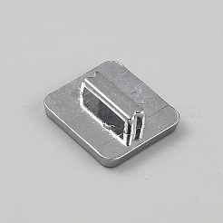 合金スライドのチャームは、セッティングをカボション  プラチナ  正方形  14.5x13.5x4.5mm&nbsp;FIND-WH20031-11A-P