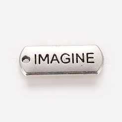 Tibetan Style Alloy Inspirational Message Pendants&nbsp;TIBEP-YW0001-01