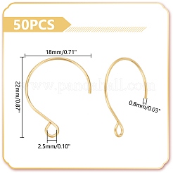50Pcs Ion Plating(IP) 304 Stainless Steel Earring Hooks&nbsp;STAS-UN0058-52