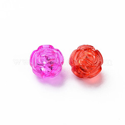 透明なアクリルビーズ  花  ミックスカラー  11x10.5x9.5mm  穴：3mm  約980個/500g&nbsp;MACR-N013-012