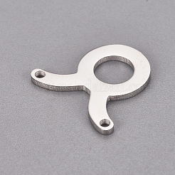 304ステンレスペンダント  十二星座  ステンレス鋼色  14x15.3x1mm  穴：1.4mm&nbsp;STAS-CJC0001-04A