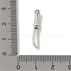 合金のチベット風チャーム  ナイフチャーム  アンティークシルバー  25x3.5x2mm  穴：1mm&nbsp;AL-CBAF9DF-01A
