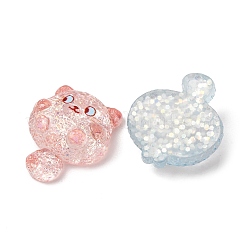Animal Theme Transparent Resin Cabochons&nbsp;RE-CBA19F6-01