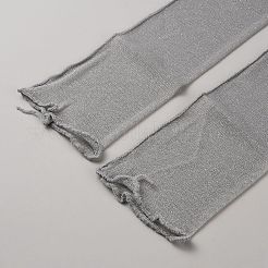 ポリエステルの長袖  日焼け止めスリーブ  濃いグレー  503~507x82~85x0.4mm&nbsp;AJEW-WH0709-231A
