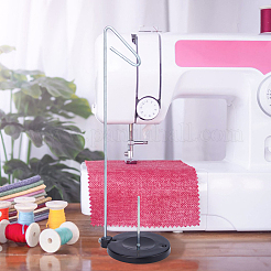 アイロン糸ホルダー2セット  刺繍やミシン用の糸オーガナイザー  プラスチックベース付き  フラットラウンド  プラチナ  135x410mm&nbsp;AJEW-FH0004-68