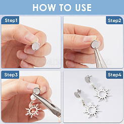60Pcs 3 Style 304 Stainless Steel Stud Earring Findings&nbsp;STAS-SP0001-57