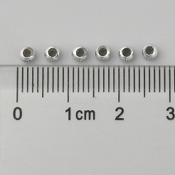 メッキプラスチックアクリルラウンドビーズ  銀メッキ  3mm  穴：1mm  約33000個/ポンド&nbsp;PACR-L003-3mm-S