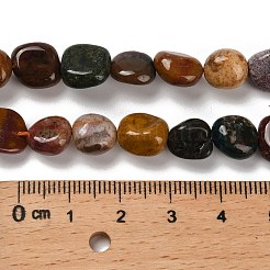 天然石オーシャンジャスパービーズ連売り  ナゲット  タンブルストーン  7~13x4.5~10x4.5~10mm  穴：1.2mm  約44~46個/連  15.08~16.14インチ（38.3~41cm）&nbsp;G-P497-01E-90A