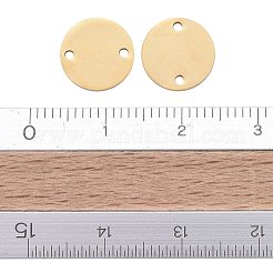 201 ステンレススチールリンクコネクター  手動研磨  フラットラウンド  ゴールドカラー  10x1mm  穴：1mm&nbsp;STAS-S105-T613-2-10