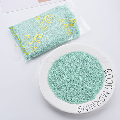 13/0 ガラスシードビーズ  マカロンカラー  丸い穴  ラウンド  アクアマリン  13/0  2~2.3x1.5mm  穴：0.8mm  約450 G /袋&nbsp;SEED-T005-14A-A19