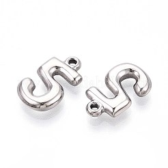 304ステンレスペンダント  数5  ステンレス鋼色  17x10x3mm  穴：1.4mm&nbsp;STAS-N109-261F-P
