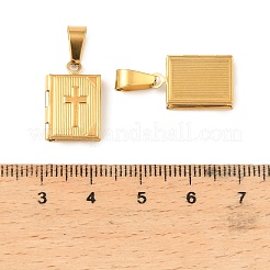 316 Stainless Steel Locket Pendants&nbsp;STAS-C077-06G-01