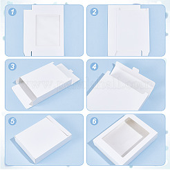 Rectangle Paper Biscuit Boxes with Clear Window&nbsp;CON-WH0107-02B-02