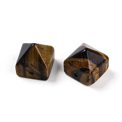 天然石タイガーアイビーズ  ピラミッド  9~10.5x10~10.5x10~10.5mm  穴：1.2~1.4mm&nbsp;G-N345-02A-04