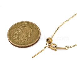 Ion Plating(IP) 304 Stainless Steel Cable Chain Necklaces&nbsp;NJEW-K255-24G