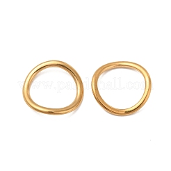 304ステンレススチールリンクリング  ツイストラウンドリング  ゴールドカラー  15.5x2mm  内径：11.5mm&nbsp;STAS-F283-01G
