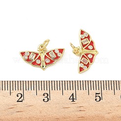 Brass Micro Pave Cubic Zirconia Pendants&nbsp;KK-S338-14G