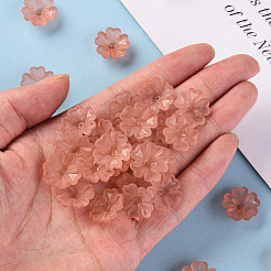 Transparent Frosted Acrylic Bead Caps&nbsp;MACR-S371-04A-763