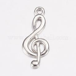 Tibetan Style Treble Clef Pendants&nbsp;TIBEP-R315-AS-LF