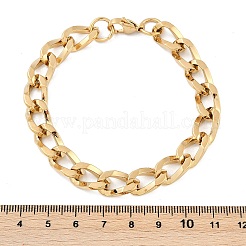 304 Stainless Steel Cuban Link Chain Bracelets for Women Men&nbsp;BJEW-F488-31G