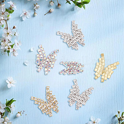 15Pcs 3 Colors 1-Hole Zinc Alloy Rhinestone Shank Buttons&nbsp;FIND-GO0001-08