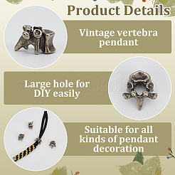 4Pcs Outdoor EDC Tool Brass Parachute Rope European Beads&nbsp;FIND-FG0003-74AS