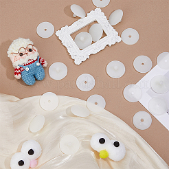 プラスチック人形の関節  ワッシャー付き  DIYクラフトぬいぐるみテディベアアクセサリー  ホワイト  18.5x34mm  30セット/箱&nbsp;DOLL-DC0001-01C