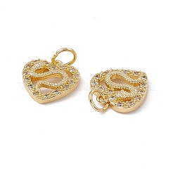Brass Micro Pave Cubic Zirconia Pendants&nbsp;KK-E068-VC005-01