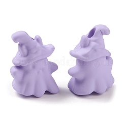 ラバー加工オペークアクリルビーズ  ハロウィンゴースト  ミックスカラー  22.5x16.5x12mm  穴：2.8mm&nbsp;SACR-Q196-05