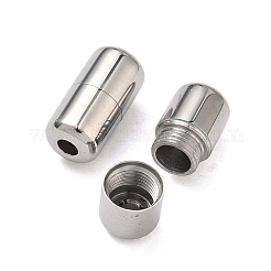 304ステンレススチール製ネジ留め  ジュエリー作りのための  コラム  ステンレス鋼色  12x6mm  穴：2mm&nbsp;STAS-A138-10B-P