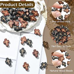 40Pcs 2 Colors Natural Wood Beads&nbsp;WOOD-CJ0002-61
