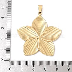 304ステンレスペンダント  201ステンレススチール製アイスピックピンチベイル付き  花  イオンプレーティング（ip）  18KGP本金メッキ  41x40x2mm  穴：3x6mm&nbsp;STAS-I349-06G