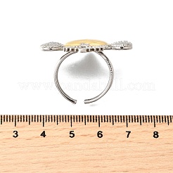 Brass Micro Pave Cubic Zirconia Cuff Rings for Women&nbsp;RJEW-F184-01A-GP