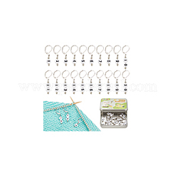 20Pcs 20 Styles Number 1~20 Acrylic Pendant Stitch Markers&nbsp;HJEW-AB00745