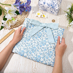 Flower Print Cloth Packing Pouches with Straps&nbsp;ABAG-WH20010-40A
